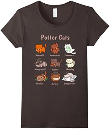 Womens Potter Cats t-shirt Medium Asphalt