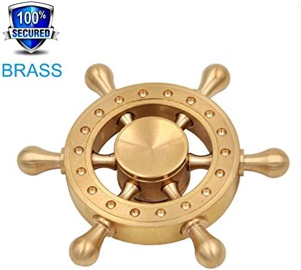 Posife Brass Spinners Metal Fidget Toy EDC Hand Spinner Ultra Durable Made Triple Arms for ADD ADHD Anxiety and Autism Adult Children(Copper)
