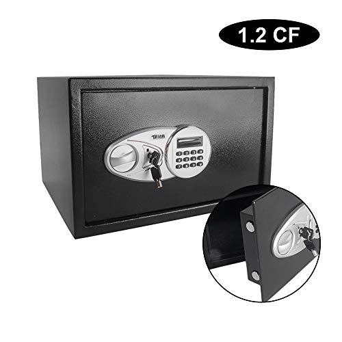 TUFFIOM 1.2 CF Security Safe Box, Electronic Cabinet Safe with Digital Keypad Lock & Keys, Perfect for Home Office Use, to Store Cash Jewelry, Batteries Included - Thumbnail 7