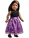 sweet dolly Black & Light Purple Party Dress Doll Clothes for 18