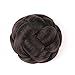 Smilco Braid Fake Hair Bun Hairpiece Extension for Women Short Hair (Natural Black)