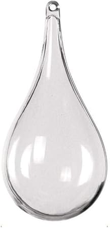 Kati Way Boule Transparente 10pcs Boules De Noël En Plastique à Remplir En Goutte Deau Décoration Suspension Décorer Pour Noel Sapin Mariage Baptême