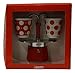 Bialetti: Set Mini Express Colour 2-Cups RED + 2 Polka Dot Porcelain Cups [ Italian Import ]