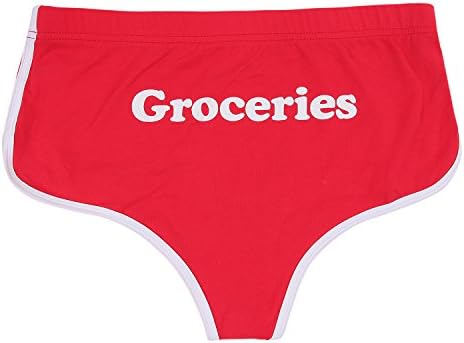OKANEISAN Boyshort Printed Cotton Sexy Briefs Panties (red)
