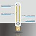 Hizashi 4W LED T6.5 Tubular Filament Bulb E17 Intermediate Base Dimmable 4.7'' Length 40W Equivalent Light Bulb 4000K Cool White 90+ CRI for Exit Sign Light, Refrigerator, Freezer, UL Listed - 4 Pack