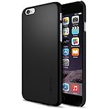 iPhone 6 Case, Spigen [Thin Fit] Exact-Fit [Smooth Black] Premium SF Coated Non Slip Surface with Excellent Grip Case for iPhone 6 (2014) - Smooth Black (SGP10936)