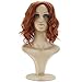 RightOn Ginger Wig Short Curly Wig Orange Wig Bob Wig Orange Wavy Wigs Middle Part Wig Women's Synthetic Wigs for Daily Party