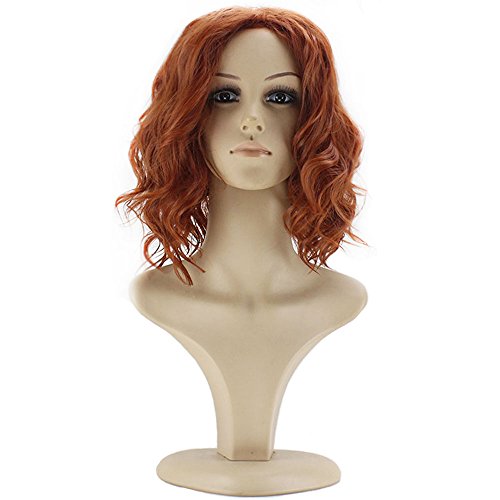 RightOn Age of Ultron Black Widow Wig Hair Cosplay Costume Party Wig with Free Wig Cap and Comb