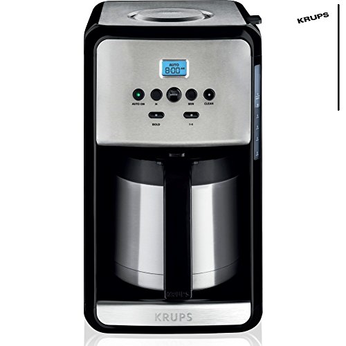 KRUPS [ET353050]- 12-Cup Programmable Thermal Filter Coffee Maker | Stainless Steel, Savoy