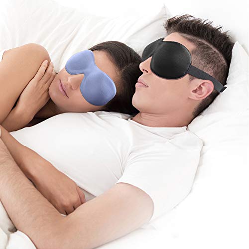 OriHea Eye Cover Sleeping Mask for Woman and Men, Patented Design 100% Blackout Sleep Mask Comfortable Eye Mask Blindfold (Light Purple)