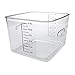 Rubbermaid Commercial Products Plastic Space Saving Square Food Storage Container For Kitchen/Sous Vide/Food Prep, 12 Quart, Clear (Fg631200Clr) primary