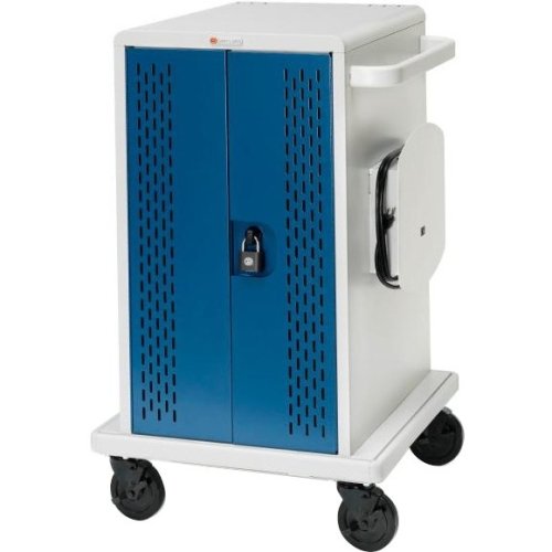 Bretford CORE36MS-CTTZ Store & Charge Cart, for 36 Tablets / Notebooks, Topaz/Concrete