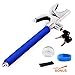 Tevlaphee Steering Wheel Lock for Cars,Wheel Lock,Vehicle Anti-Theft Lock,Adjustable Length Clamp Double Hook Universal Fit Emergency Hammer Window Breaker Self Defense Heavy Duty Secure (Blue)…