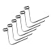 MonkeyJack Pack 6 Durable Strong Single Button Snap Clips 8mm - Kayak Paddle Spring Clip - Tent Pole - Awning Accessories