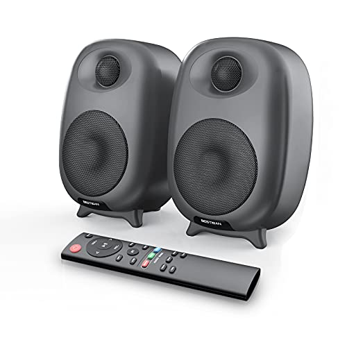 BESTISAN SR06 60 Watt Bookshelf Speakers With Bluetooth 5.0, Wired