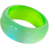 MMIUAEG Candy Color Acrylic Chunky Bracelet for Women Colorful Geometric Wide Cuff Bangle Vintage Statement Party Jewelry for Women