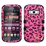 MYBAT Pink Leopard Skin/Black TUFF Hybrid Phone Protector Cover compatible with Samsung M840 /Galaxy Ring, M840 /Galaxy Prevail 2