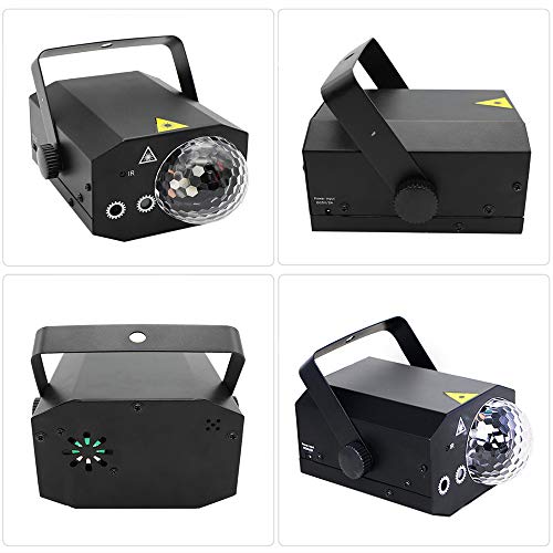 Party dj disco Lights + Dj Disco Ball,Two in One stage lights Effect Projector Karaoke Equipment With Remote Control Sound Activated for Dancing Christmas Gift KTV Bar Concert Birthday