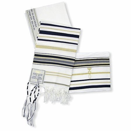 UPC 796890837498, New Covenant Prayer Shawl Tallit English/Hebrew with Matching Case. 72 X 22