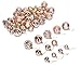 AMS 100-Pack Assorted Xmas Balls Shatterproof Christmas Ornaments Set with Reusable Hand-Help Gift Boxes (Champagne)