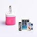 Weiup 5V/1.0AMP 1-Port USB Wall Charger - White,Black,Blue,Rose Red,Green (5-Pack)