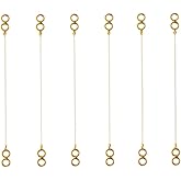 ACCESSHER Gold Plated Invisible Transparent Stretchable Flexible And Adjustable Lightweighted Elastic Heavy Earrings Support Ear Chains For Women(Pack Of 6)
