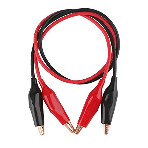 Alligator Clip Cables, Alligator Clip Wires, 2 pcs Crocodile Alligator Clip Clamp Test Leads, Pure Copper 19.6 inches Double Ended Electric Test Cables Connectors Wire Circuit Experiment