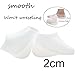 Insoles Silicone High Increase Shoe,Height Increase wear a Stocking Height Invisible,Can be Pruned(1-Pair) (White)