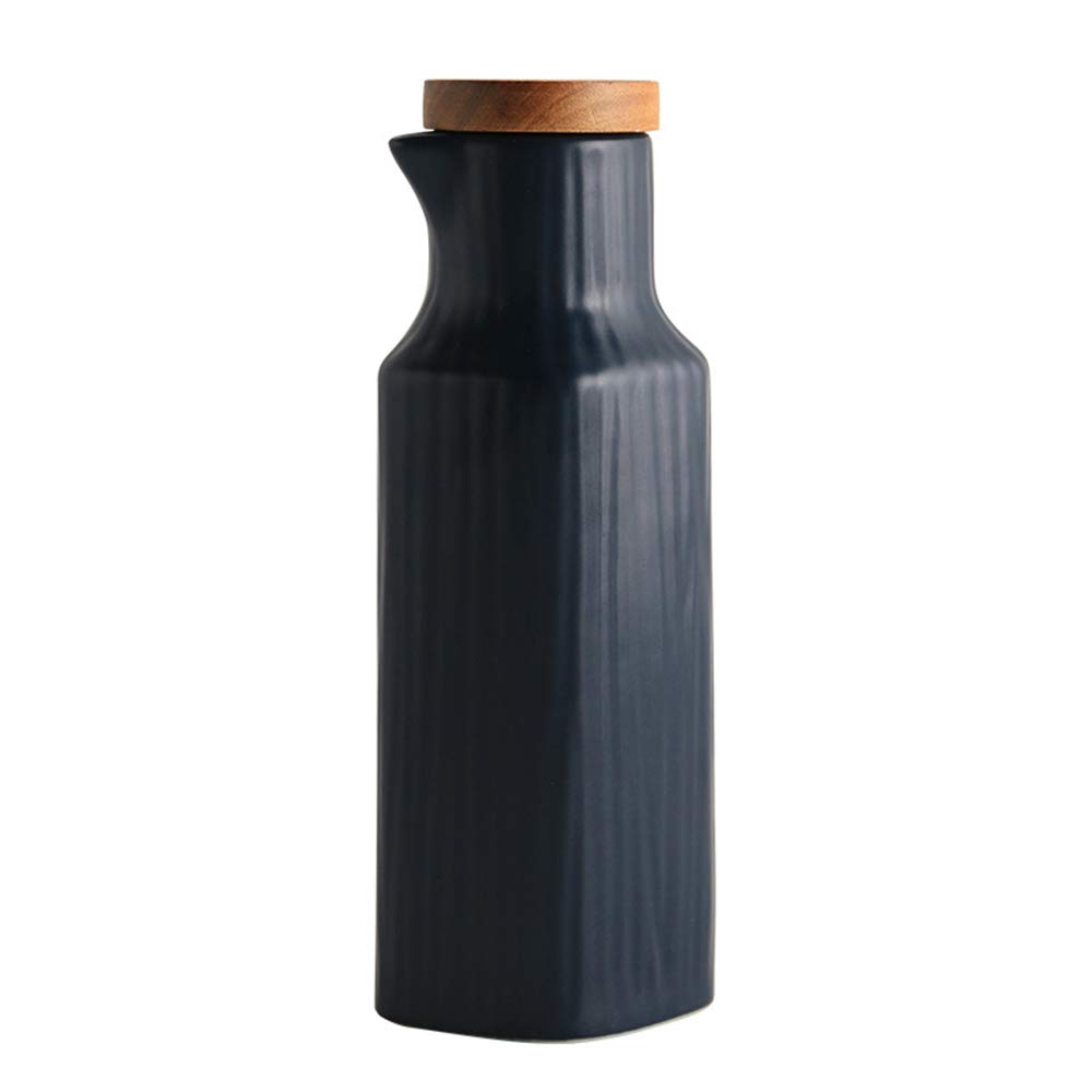 OnePine 300ml Ceramic Oil Dispenser Bottle, Oil Bottle Cruets No Drip, Olive Oil Dispenser, Condiment Container with Lid