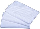 Sinland Microfiber Waffle Weave Kitchen Dish Towels 16 Inch X 32 Inch 3 Pack White