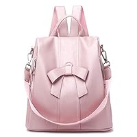 DuoGaoTe Women Anti-theft Backpack Purse Cute Shoulder Bag With Bow For Lady (pink)
