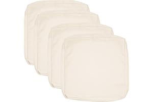 Sqodok Outdoor Cushions Covers 24x24 inch, 4Pack Patio Cushion Covers for Outdoor Furniture Waterproof Outside Seat Slipcovers Replacement Chair Cushion Covers for Sofa, Wicker Chair, Ivory