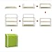 Home-Like 11 Drawer Storage Organizer,Muti-Bin Toy Organizer, 3 Tier Metal Shelves with 11 Removable Fabric Bins, DIY Multi-Purpose Storage Chest Suit for Home Office Bedroom Playroom, Green