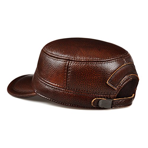 lethmik Vintage Military Hats Cadet Hat Army Hats Style Genuine Leather