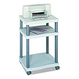 Safco Products Wave Desk Side Printer Machine Stand, Light Gray