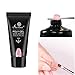 30ml Poly Gel Art Kit, Saviland UV Nail Builder Finger Extension Gel with Nail Brush Nail Art Manicure Kit (Clear pink)