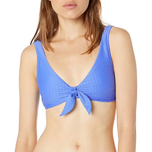 Seafolly Damen La Luna Tie Front Crop Top Bikinioberteil Blau Baja Blue), 36 (Herstellergröße: 10)