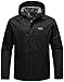 Wantdo Men's Lightweight Rain Jacket Breathable Hiking Windbreaker Hooded Windproof Raincoat Packable Sportswear