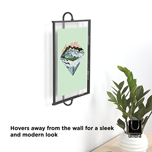 Umbra Phantom Wall Picture Frame, 8 x 10, Floating Frame, Black