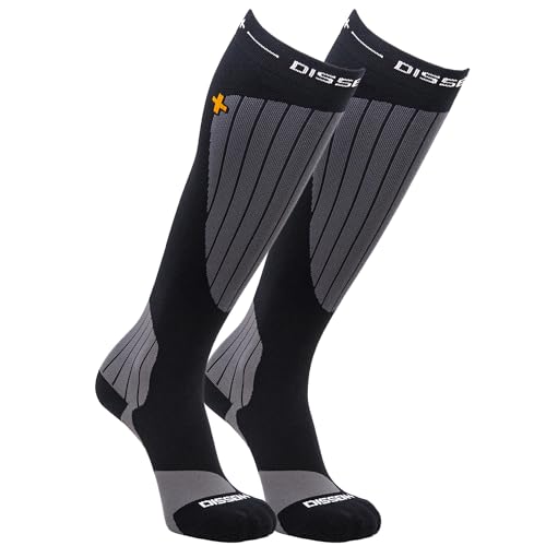 DISSENT Unisex Chaussettes De - Gfx Compression Genuflex Ski Socken, Orange, 48-50 EU