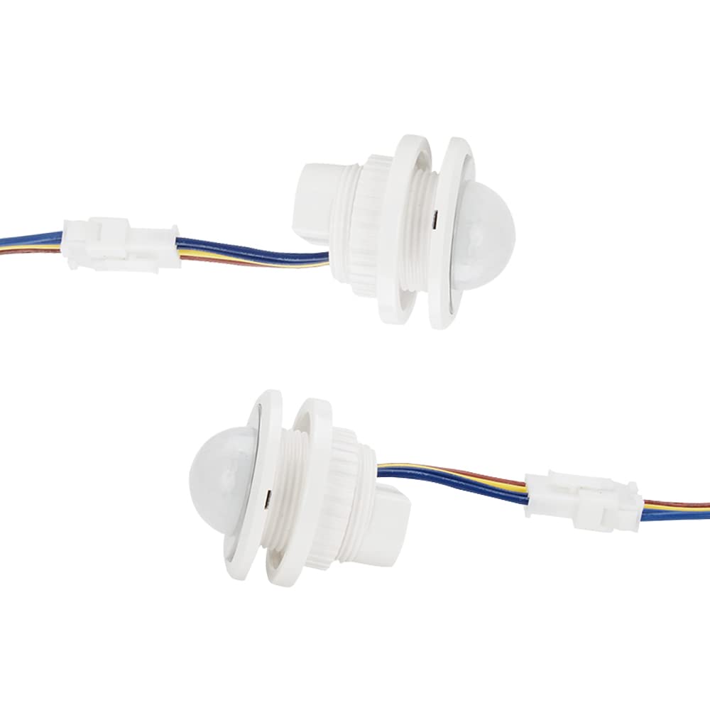 Photo 1 of QDenglamp.Mini Motion Sensor Light Switch PIR Sensor Smart Detection Time Delay Adjustable Infrared Induction Detector for Strip LED Ceiling Lamp (5V-24V?2 Pack?)