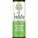 TreeActiv Anti-Aging Matcha Face Wash, Reduce Wrinkles & Fine Lines, Unclogs & Minimizes Pores, Organic for Dry & Oily Skin, Natural Antioxidant