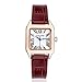 Women Wrist Watch Ladies Waterproof Brown Leather Strap Watches Dress Quartz Watch