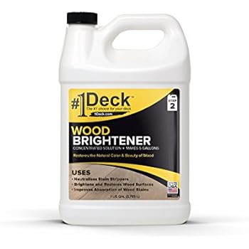 #1 Deck Wood Brightener - 1 Gallon - Makes 5 Gallons of Wood Deck Brightening Solution