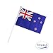 50 Pack Hand Held Small Mini Flag New Zealand Flag New Zealanders Flag Stick Flag Round Top National Country Flags,Party Decorations Supplies For Parades,World Cup,Sports Events,International Festival