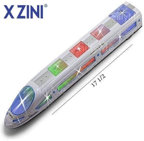 X ZINI High Speed Automatic Moving Bullet Train Toy - 3D Lighting & Musical Sounds - Toy for Kids Amazing Birthday Gift - 38 cm Lenth