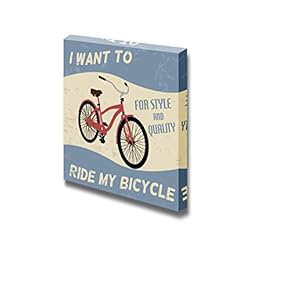 Bicycle Vintage Grunge Style Illustration Wall Decor