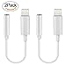 Aapepi Lightning Adapter, Headphone Adapter to 3.5mm earbuds Jack Adapter Earphone for iPhone 7 and 7 Plus Lightning Connection Converter - Not Support IOS 10.3 [2 Pack]