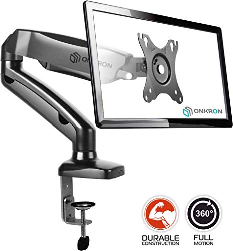ONKRON Monitor Desk Mount for 13 to 27-Inch LCD LED OLED Screens up to 14.3 lbs G80 Black