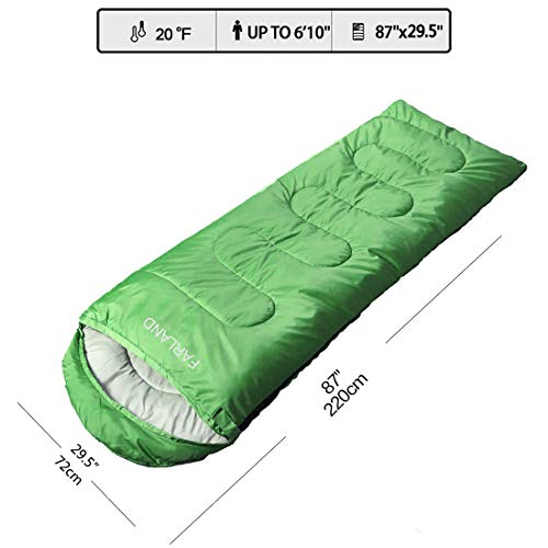 FARLAND Rectangular Sleeping Bag 0 Degree centigrade 20 Degree F,Cold